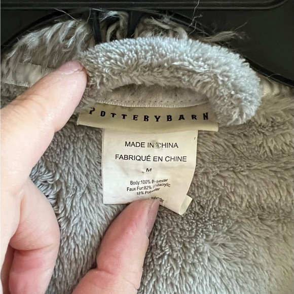 Pottery Barn Gray Faux Fur Ombré Robe - New Without Tags - Medium - Picture 5 of 6